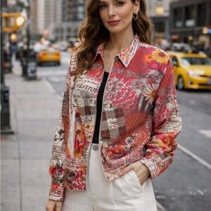 Vintage 90’s Jacket By Impulse | Funky Retro Style | Summer Colors | Floral